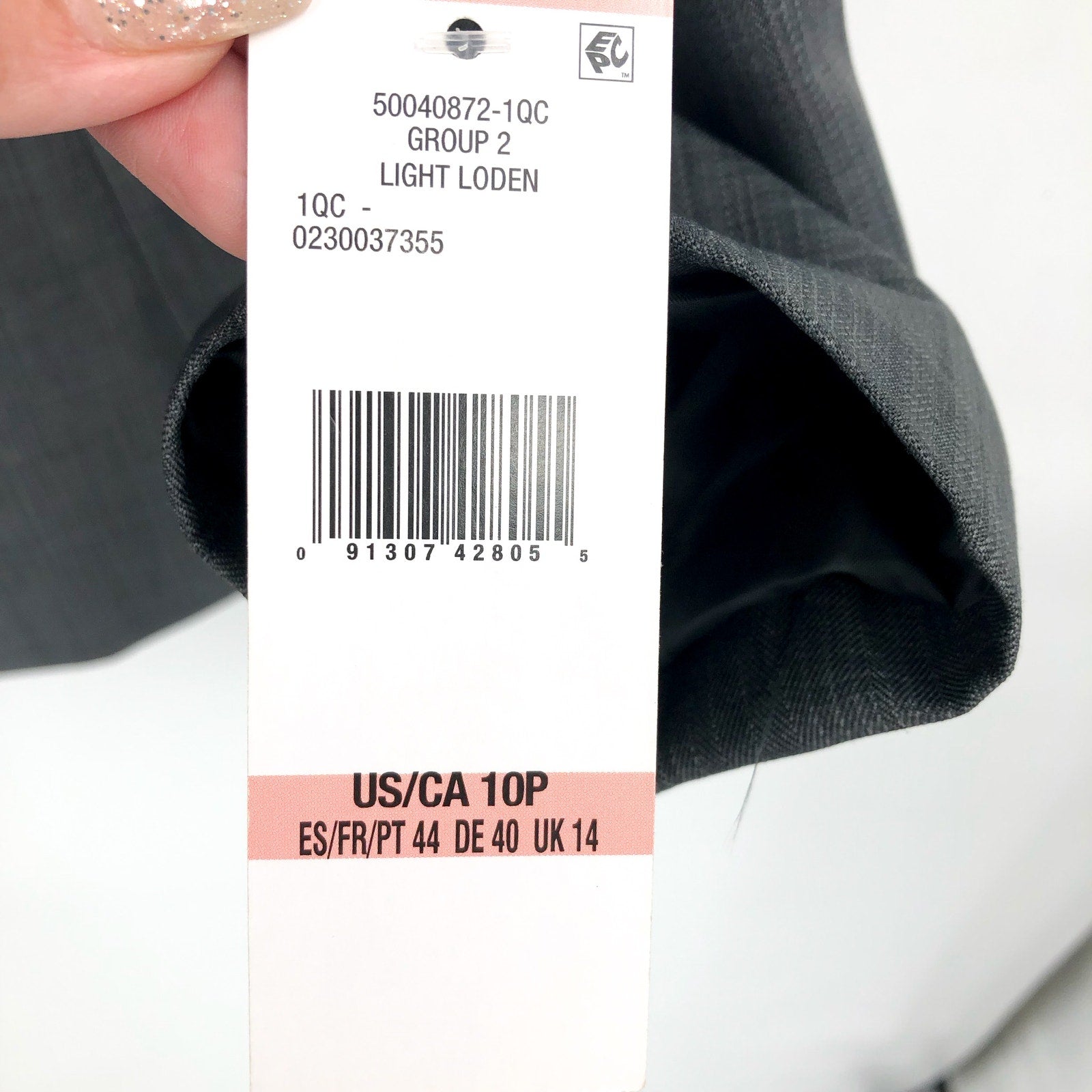 LE SUIT Women's Suit Jacket 6P Petite Loden Grey Peak Lapel Blazer NWT