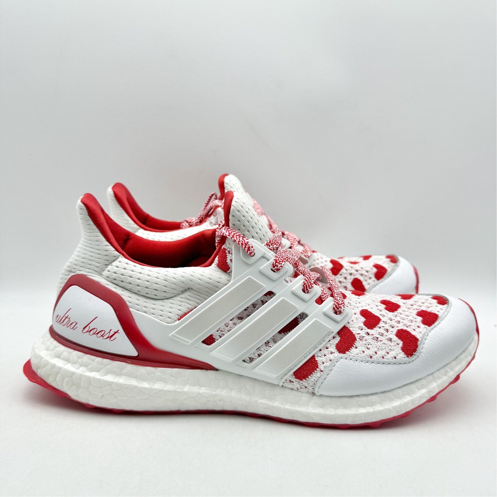 Adidas Womens Ultraboost 1.0 Running Shoes US 9 White Red Athletic NWOB