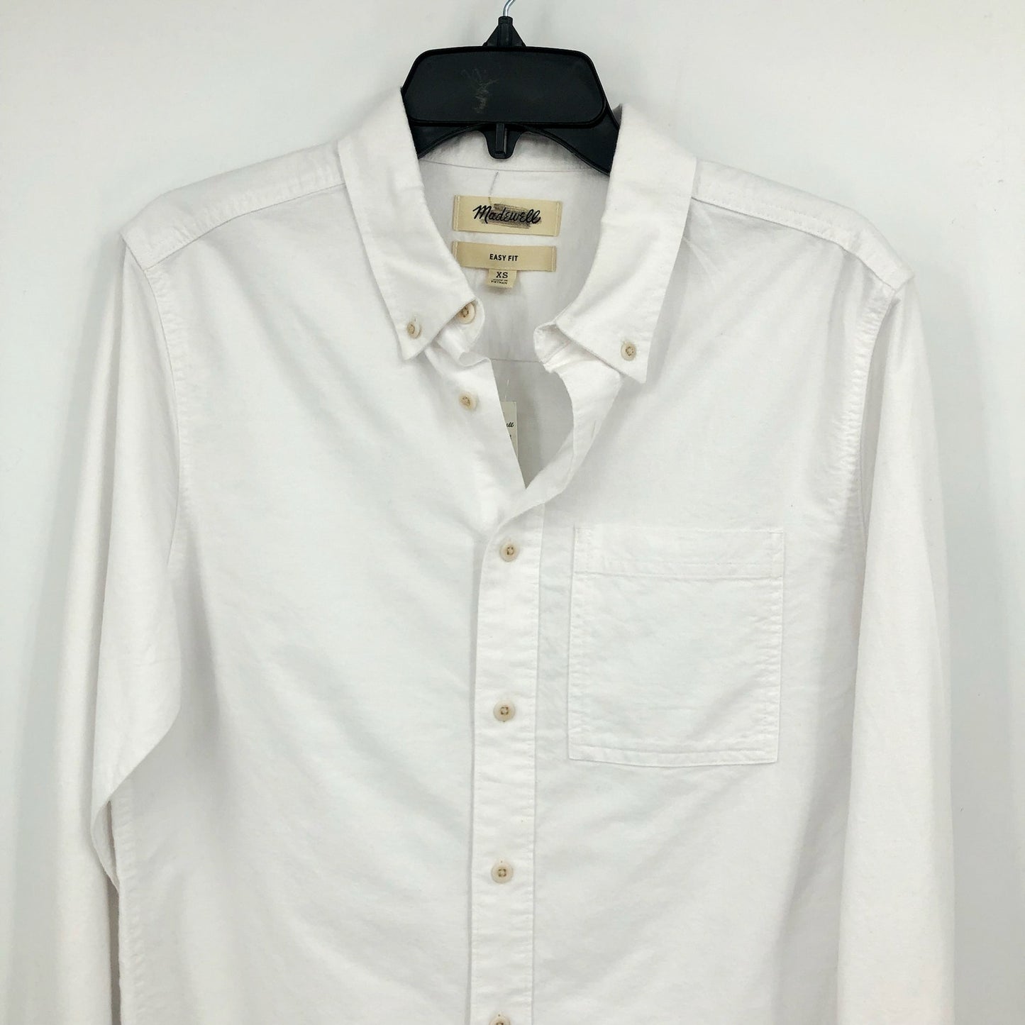 MADEWELL Men's The Vintage-Worn Oxford Shirt XS White Lighthouse NJ710 NWT