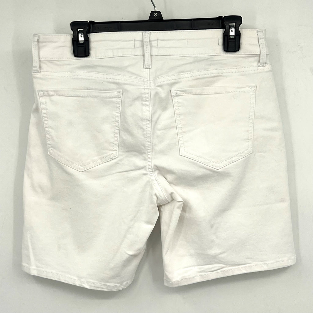 NYDJ Womens Ella Denim Shorts Size 10 PETITE Optic White 8" Inseam NWOT