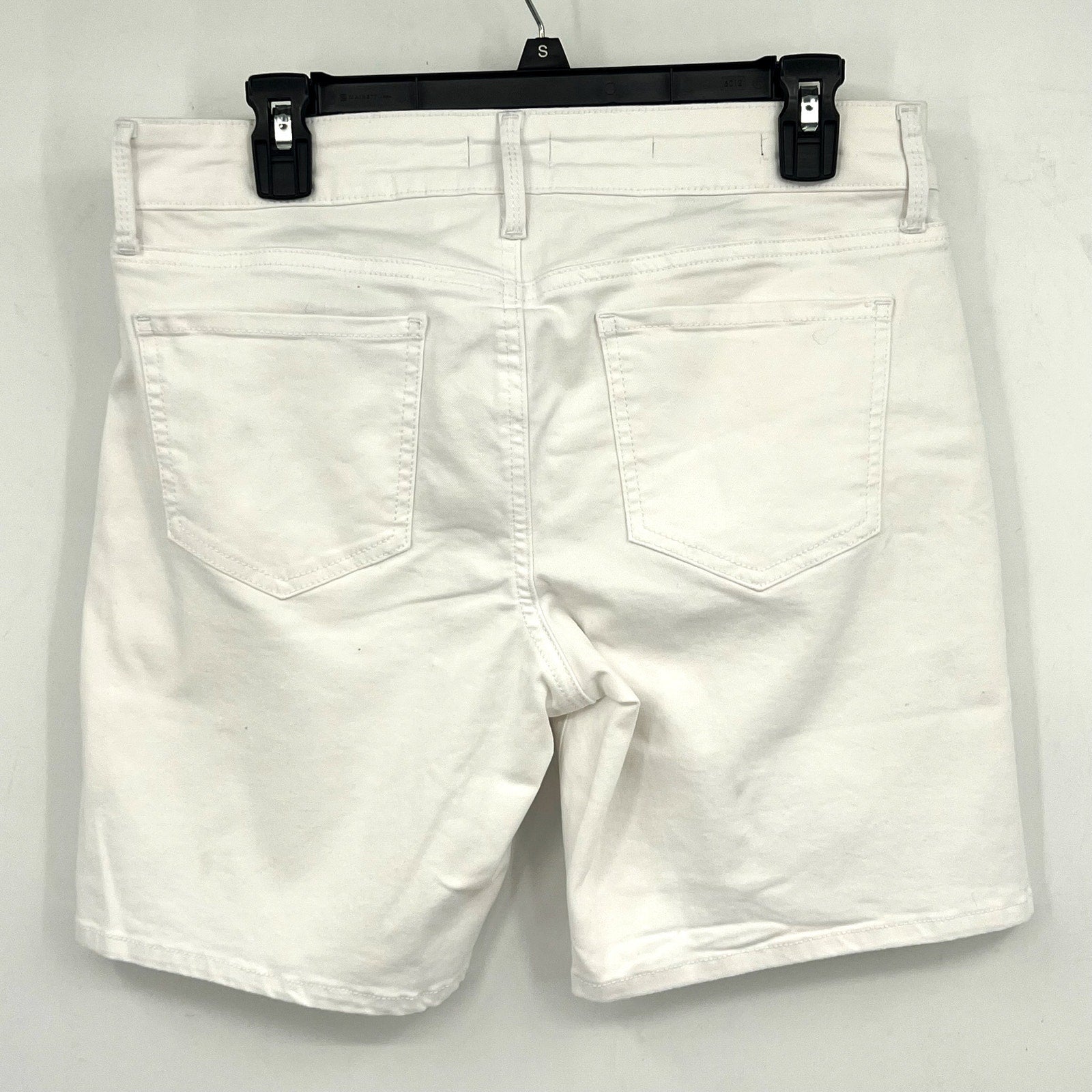 NYDJ Womens Ella Denim Shorts Size 10 PETITE Optic White 8" Inseam NWOT