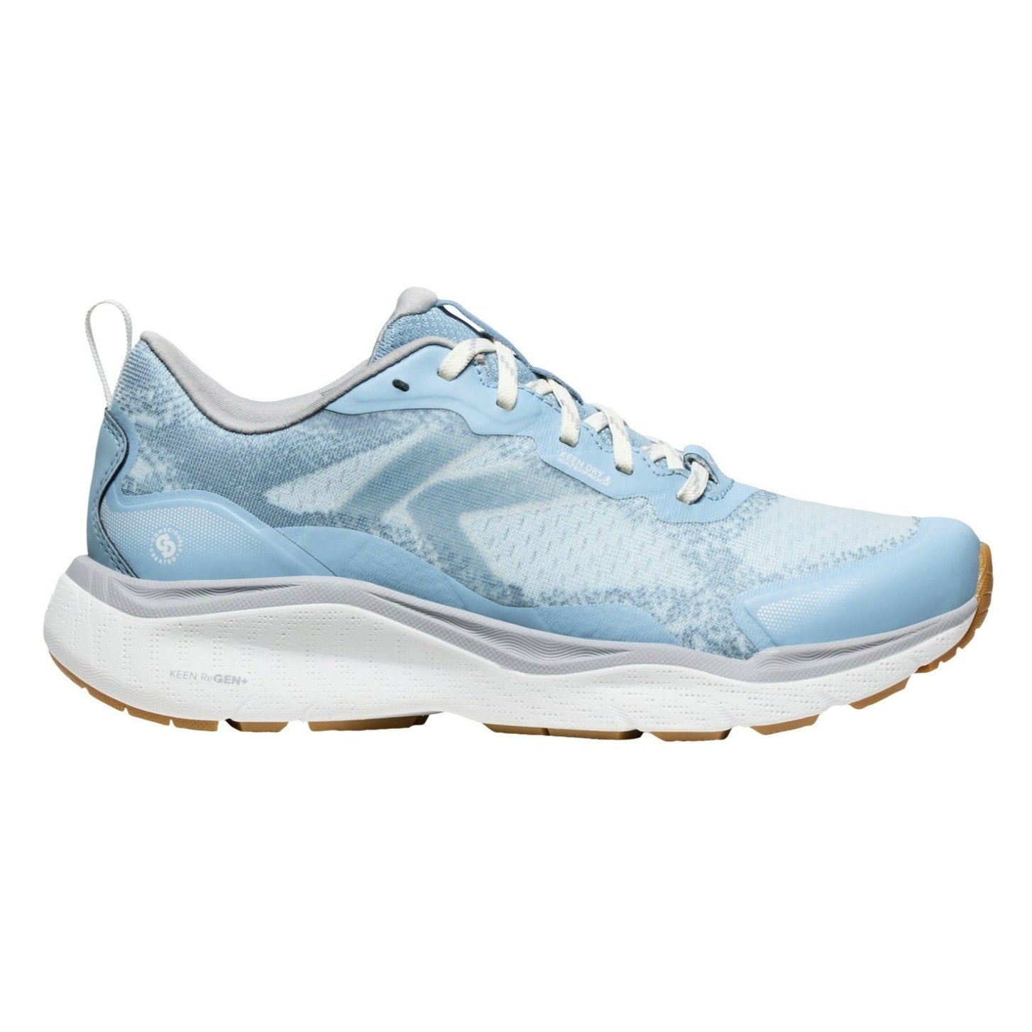 Keen Womens Leiki Hiking Shoes Size 9.5 Blue White Waterproof Sneakers NWOB