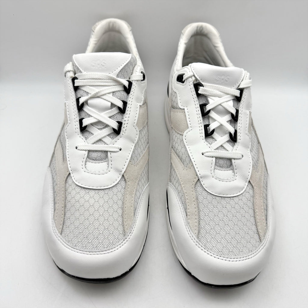 SAS Mens Journey Mesh Walking Sneakers US 14.5 Wide EU 47.5 White Suede NWOB