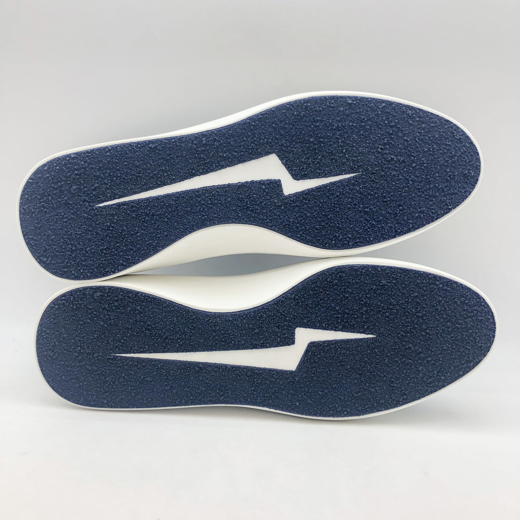 Wolf & Shepherd Womens 9 Cruise Mule Slip On Shoes Navy Blue Leather Mens 7 NIB