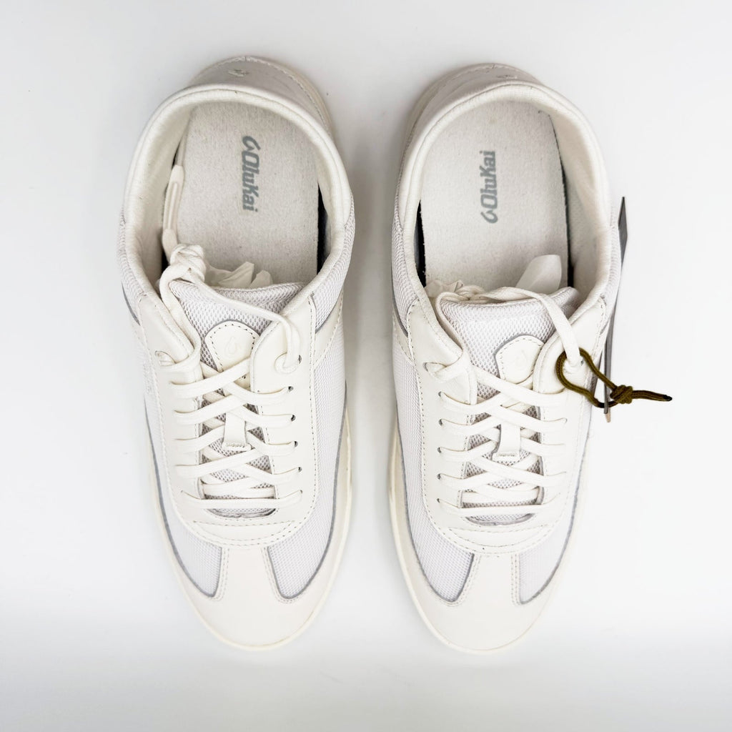 OluKai Womens Ha'upu Hulu Casual Sneakers Size 11 EU 41 Bright White NIB