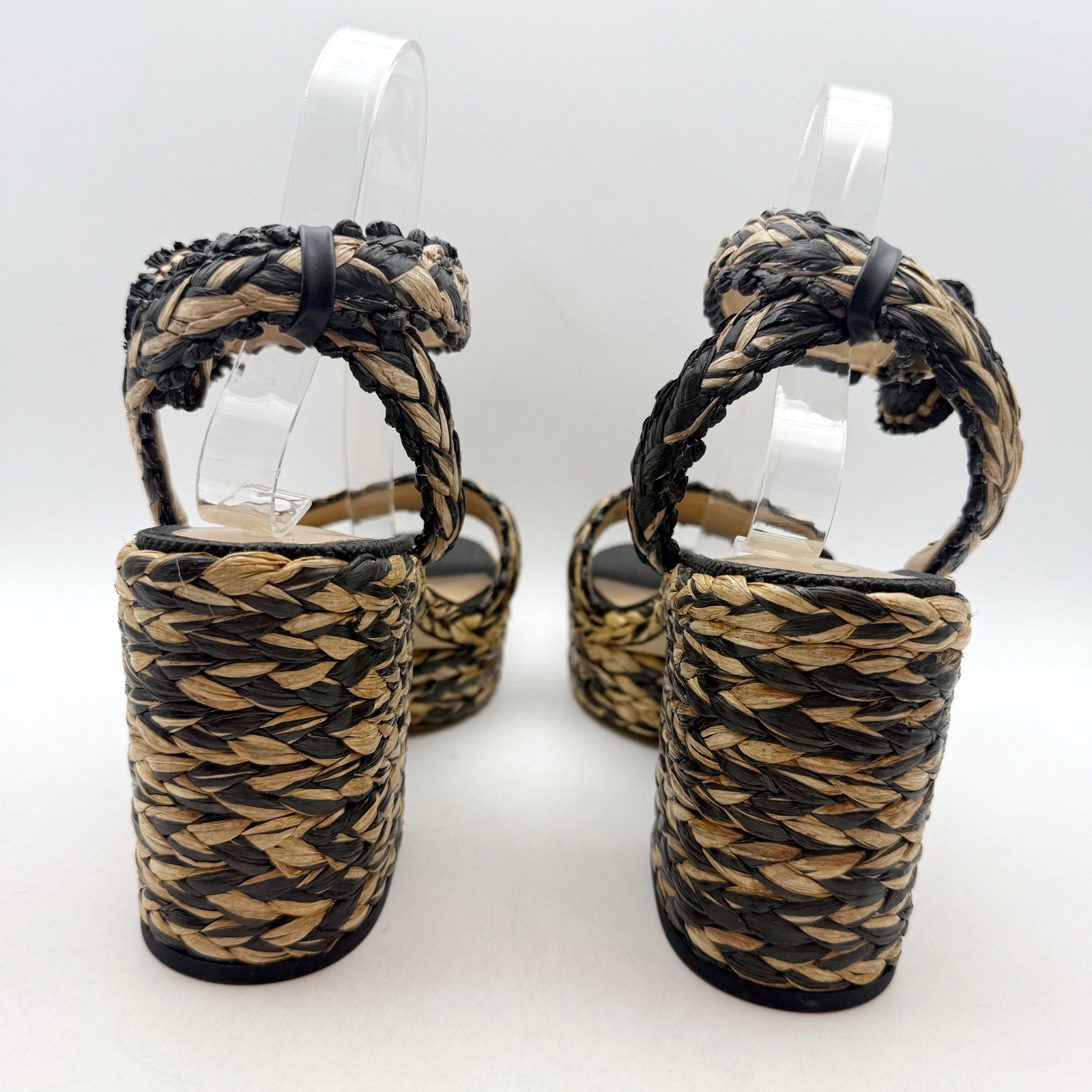 Sam Edelman Womens Iliana Espadrille Heeled Sandals Size 9 Beige Black NWOB
