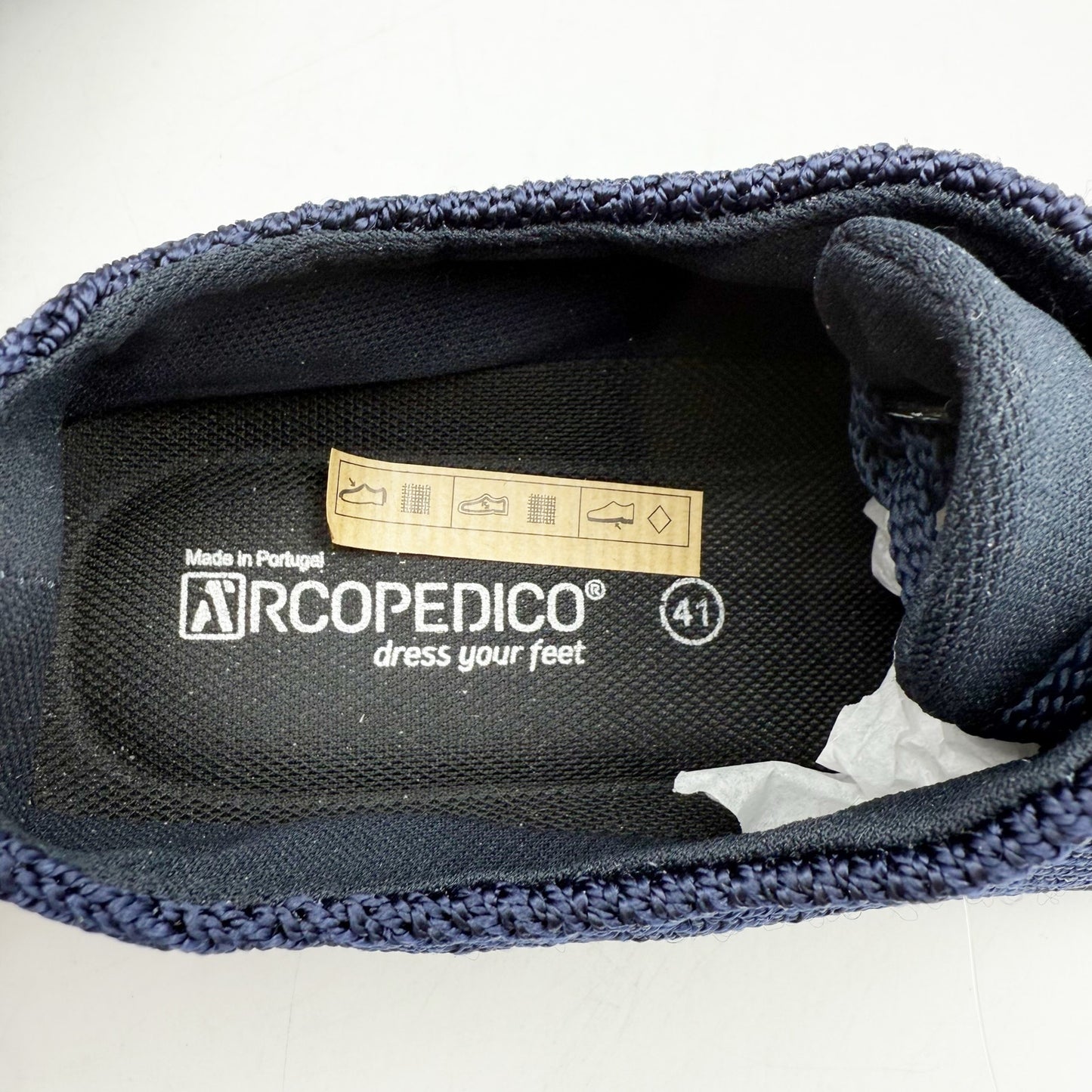 Arcopedico Womens LS Lace up Casual Shoes EU 41 US 9.5-10 M Blue Knit NIB