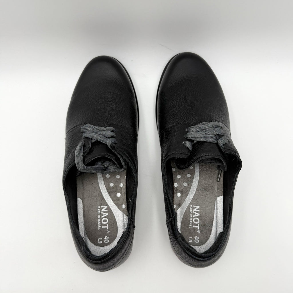 Naot Womens Blizzard Oxford Shoes US 9 EU 40 Black Leather NWOB