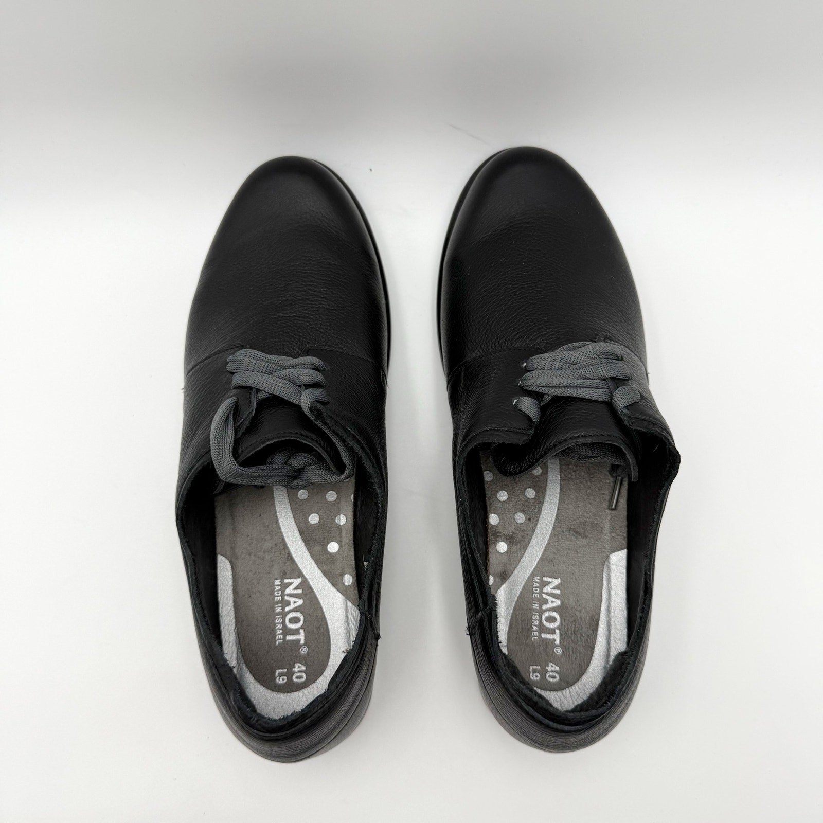 Naot Womens Blizzard Oxford Shoes US 9 EU 40 Black Leather NWOB