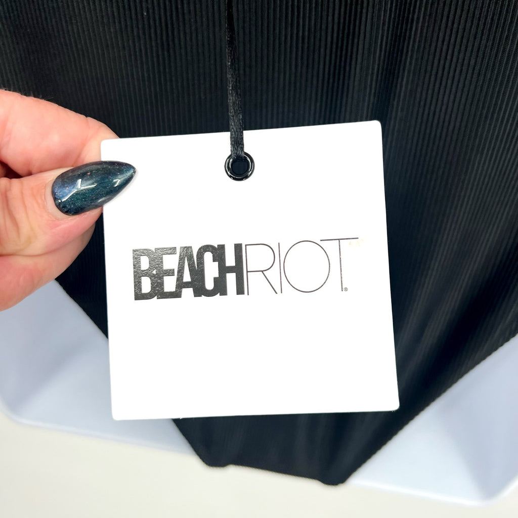 BEACH RIOT Carlie One Piece Swimsuit Small Pink Black Glacier Color-Block NWT