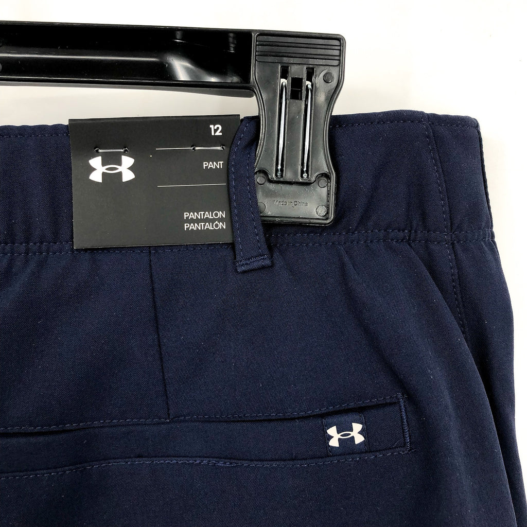 UNDER ARMOUR Women's UA Drive Pants Size 12 Navy Blue Golf Performance NWT