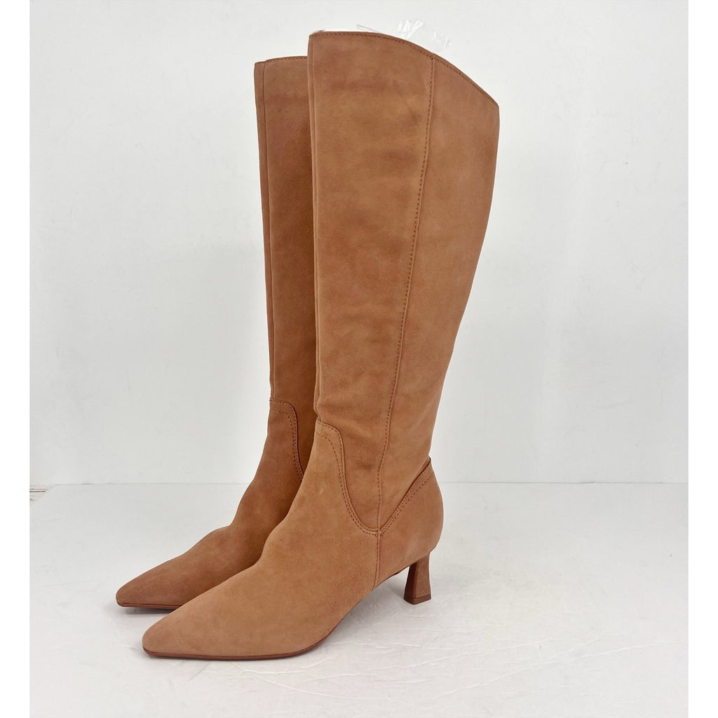 Naturalizer Womens Deesha Knee High Boot US 7 M Narrow Calf EU 37 Tan Suede NWOB