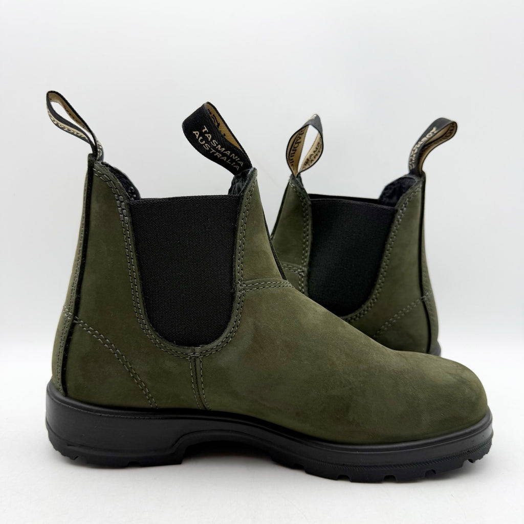 Blundstone Womens BL2442 Chelsea Boots US 7 Green Leather Water Resistant NWOB