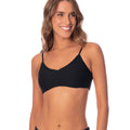MAAJI Women's Praia Classic Bralette Bikini Top Large Jade Black Reversible NWT