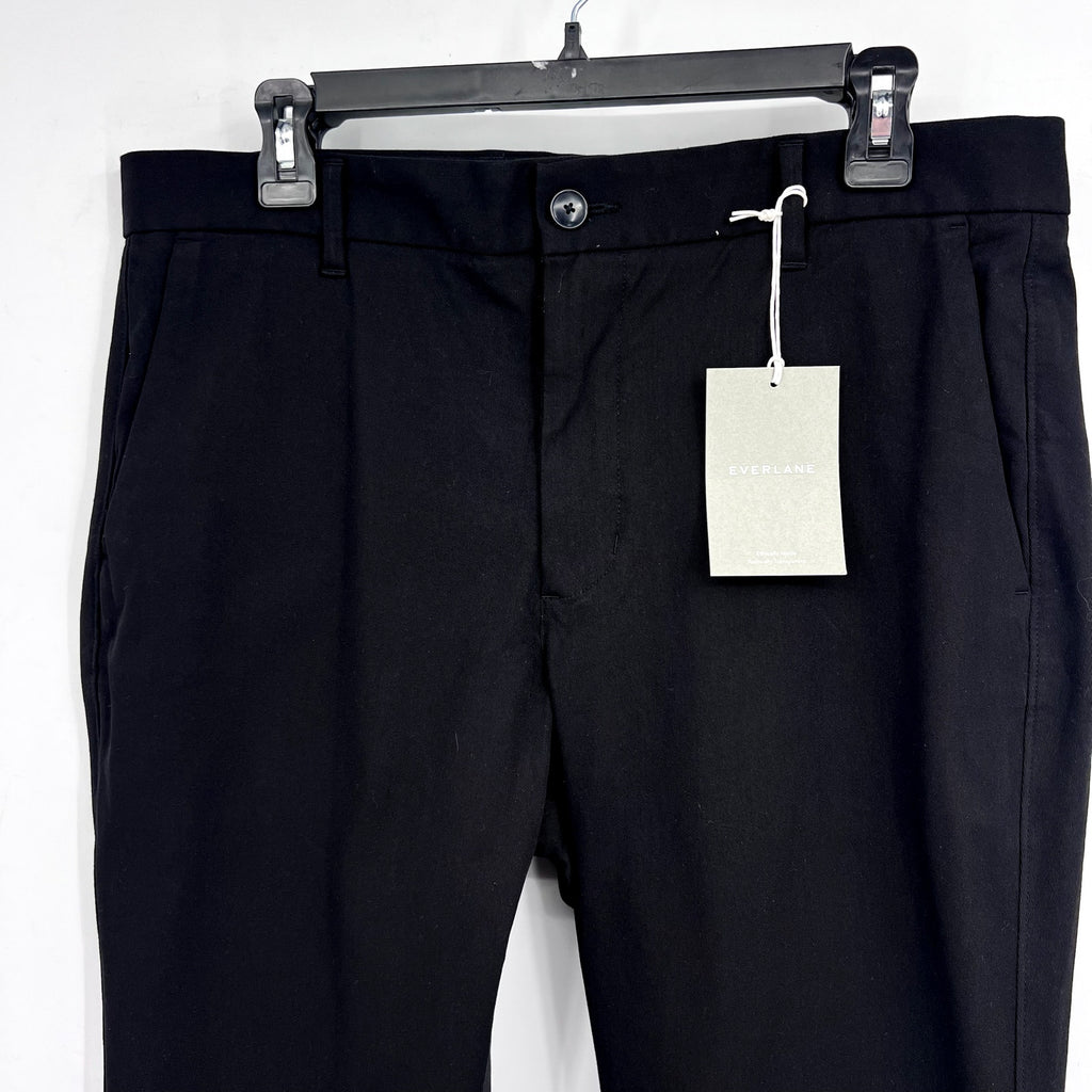 EVERLANE UNIFORM Men's The Performance Chino 33x30 Black Pants NWT