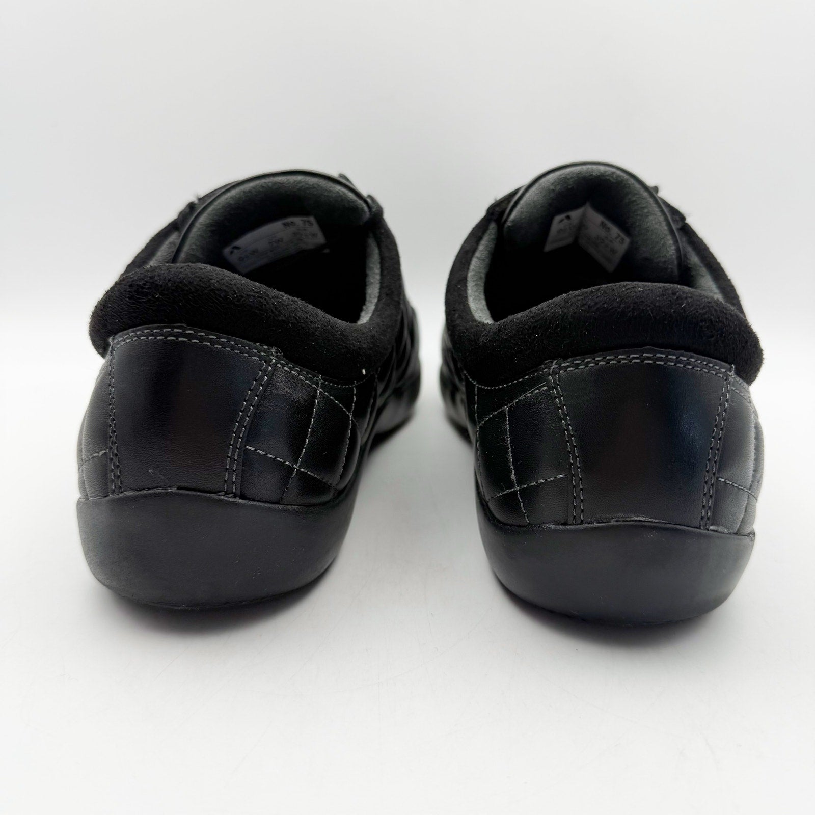 Anodyne Womens No. 75 Casual Sport Sneaker US 9.5 Wide EU 39.5 Black Leather