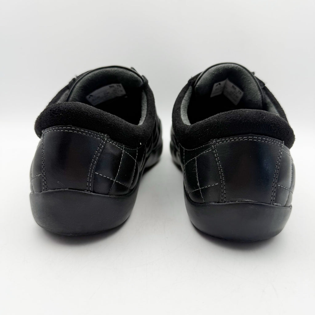 Anodyne Womens No. 75 Casual Sport Sneaker US 9.5 Wide EU 39.5 Black Leather