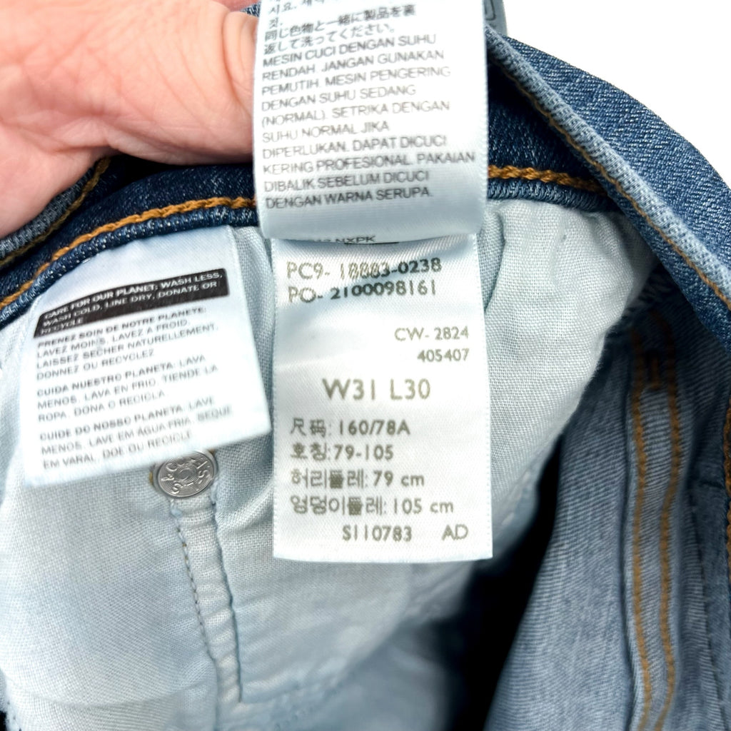 LEVI'S Womens 724 Straight Slim Jeans 31x30 US 12 Way Back Blue 18883-0238 NWT