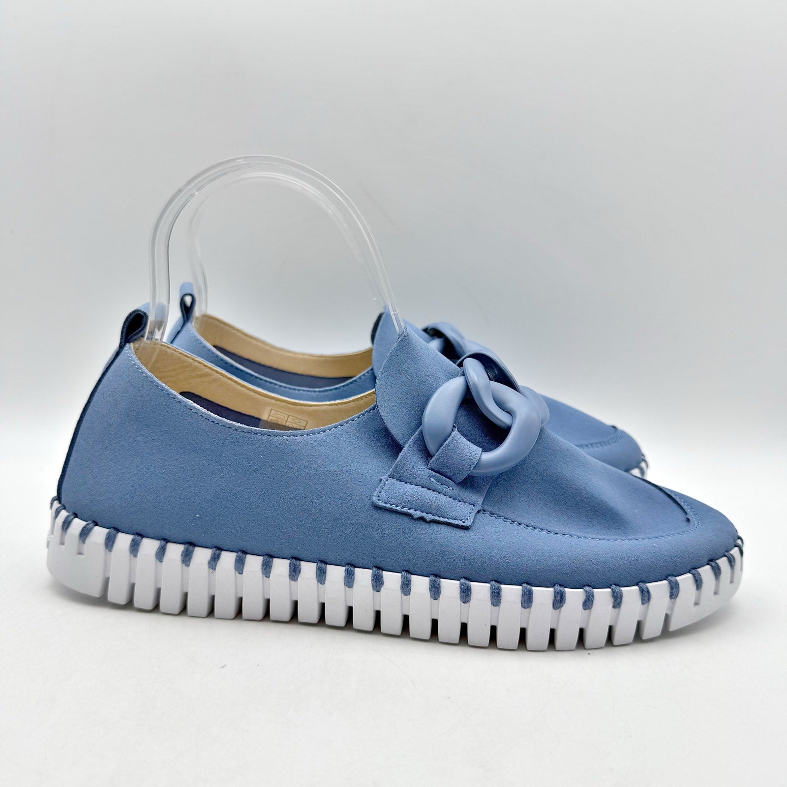 ILSE JACOBSEN Womens Tulip Loafers EU 36 US 6 Blue Slip On NWOB