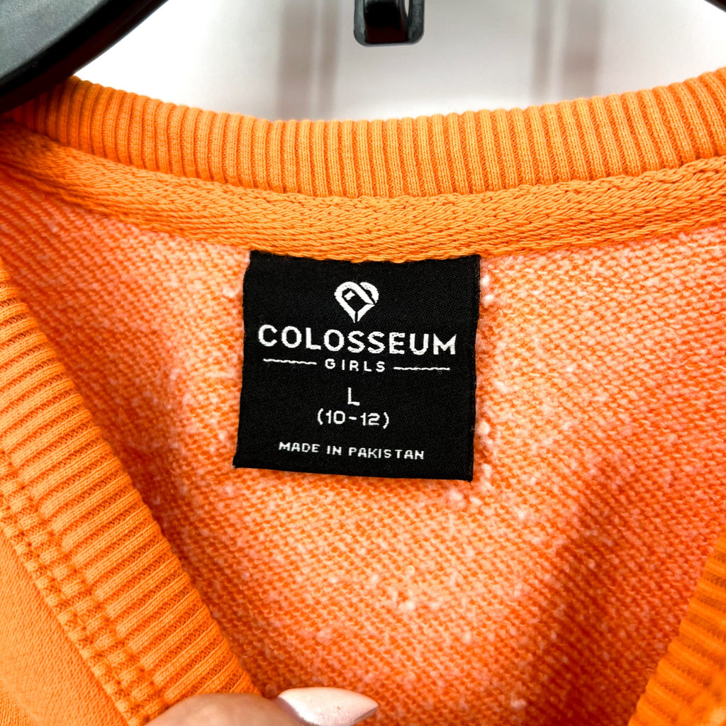COLOSSEUM Girls Clemson Tigers Audrey Washed Sweatshirt Large Orange NWT