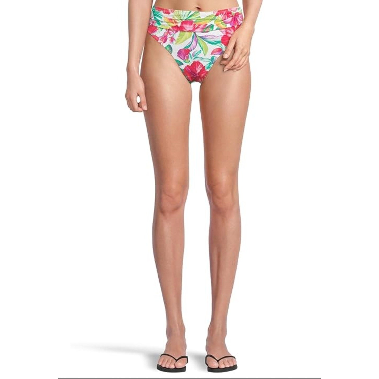 TOMMY BAHAMA Island Cays Fiesta Bikini Bottoms Medium White Pink Floral NWT