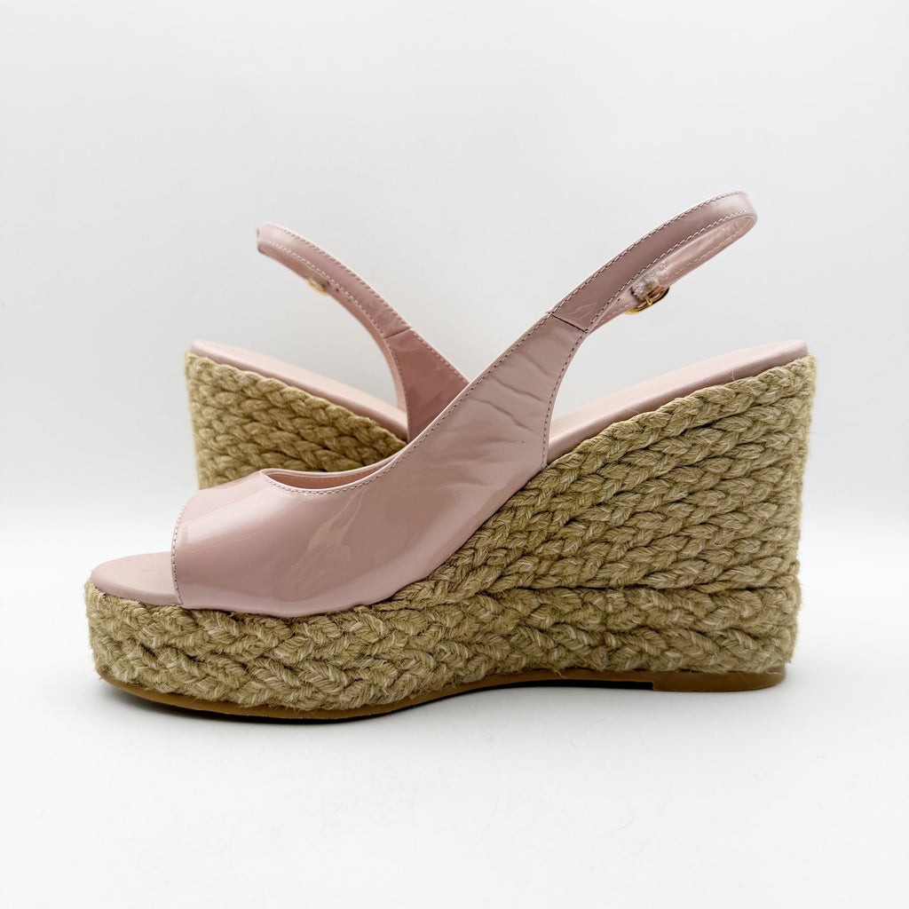 Stuart Weitzman Womens Island Sandal Espadrille Wedge US 9B EU 39.5 Pink NIB