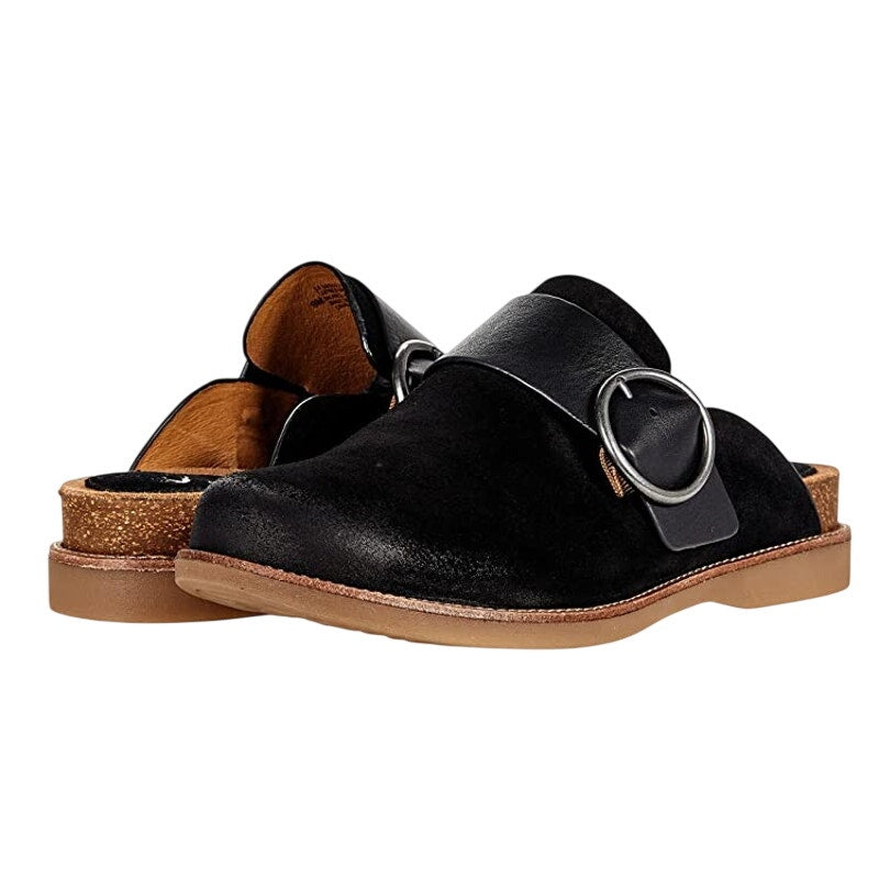 Sofft Womens Billie Clogs Size 9 M EU 40 Black Suede Slip On NWOB