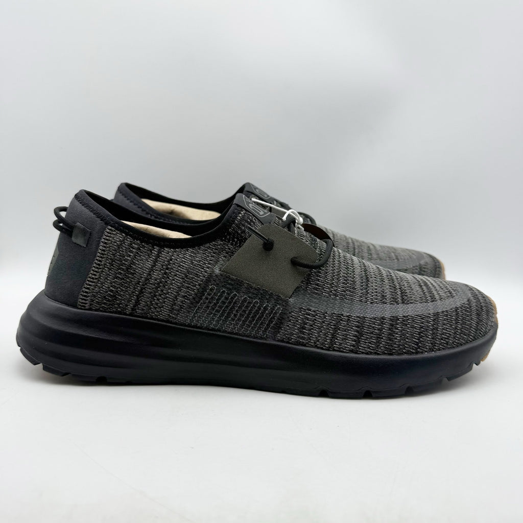 Hey Dude Mens Sirocco Casual Shoes US 13 EU 46 Grey Black NIB