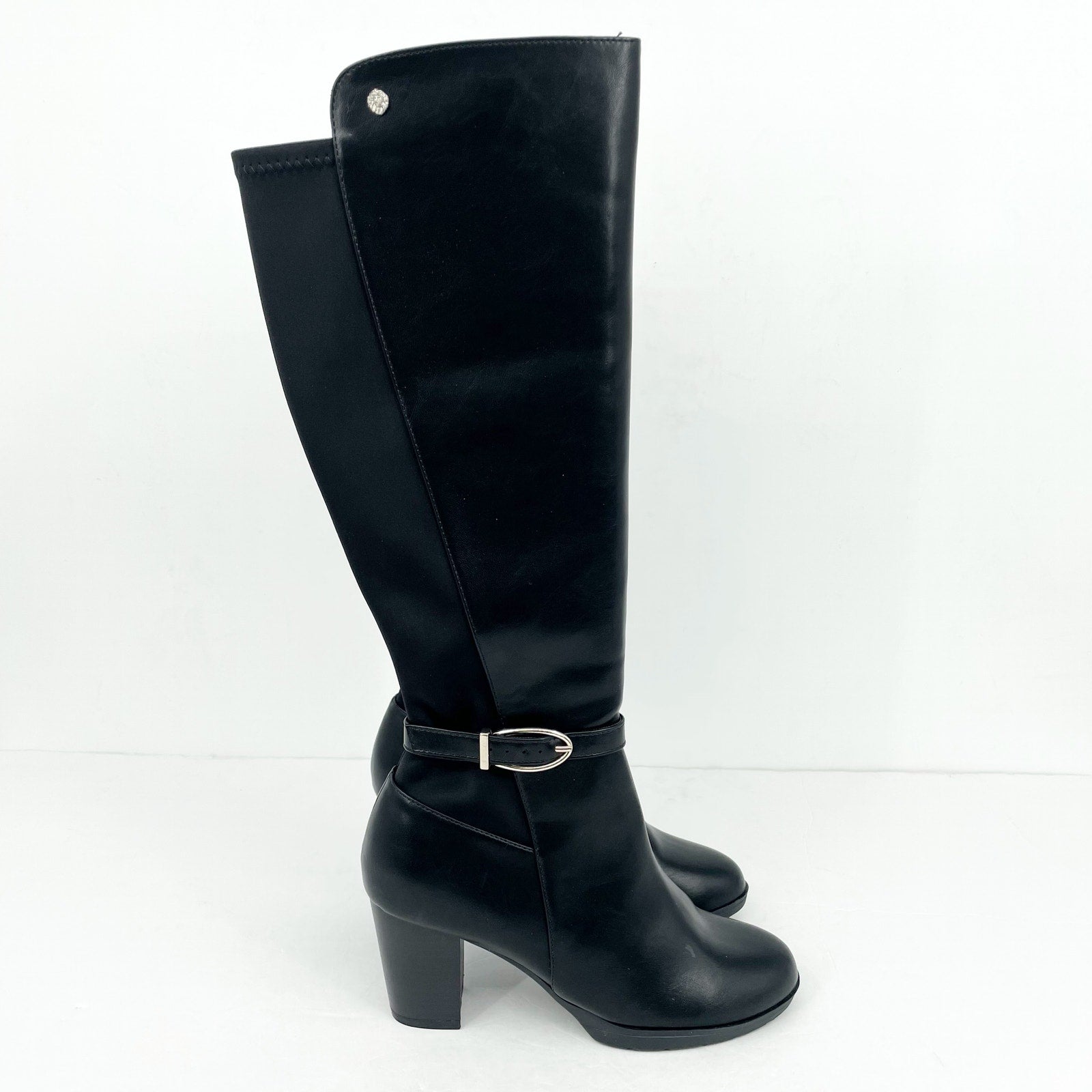 Anne Klein Womens Rivera Knee High Boots Size 8 M EU 38 Black NIB