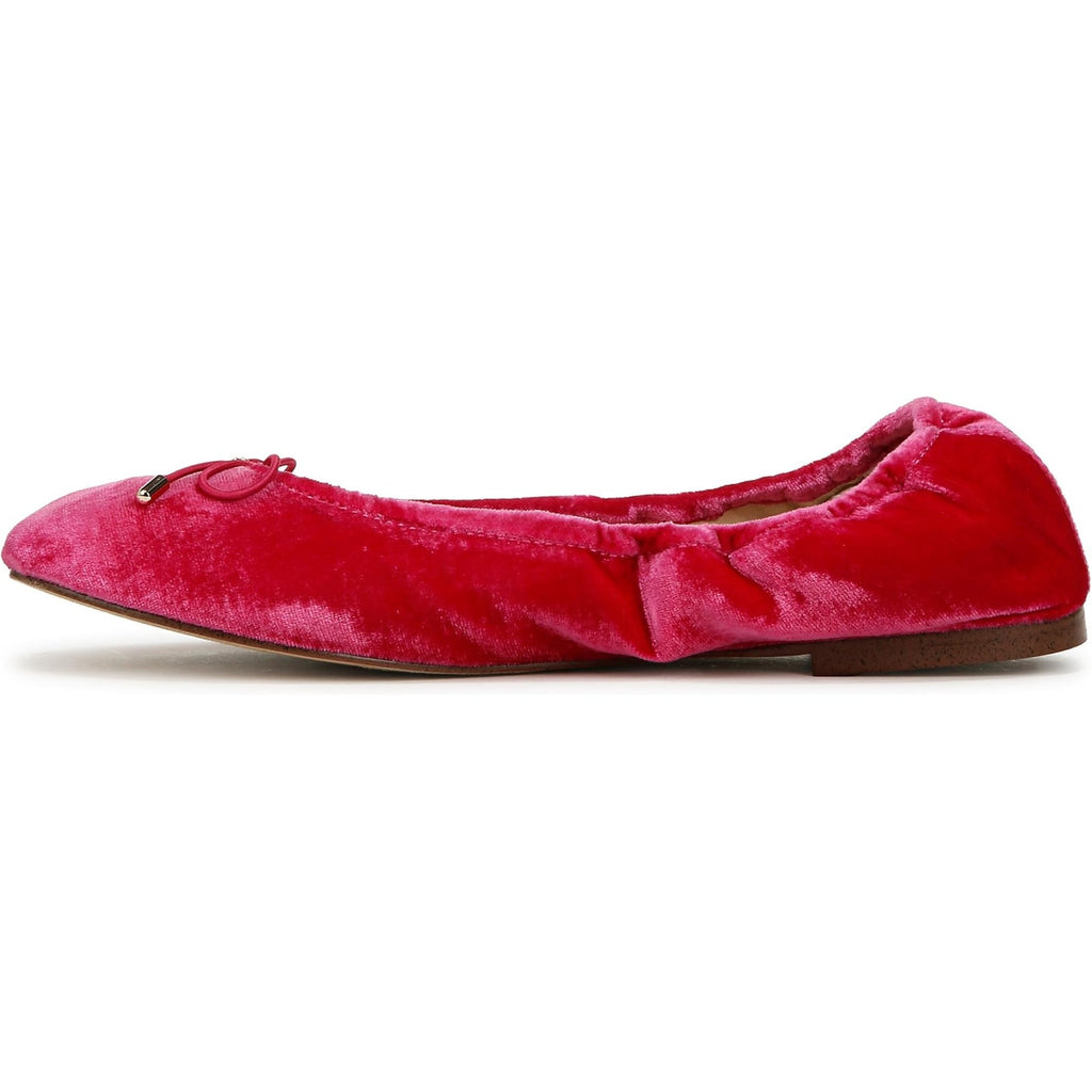 SAM EDELMAN Womens Felicia Ballet Flats US 11 EU 42 Pink Velvet Round Toe NIB