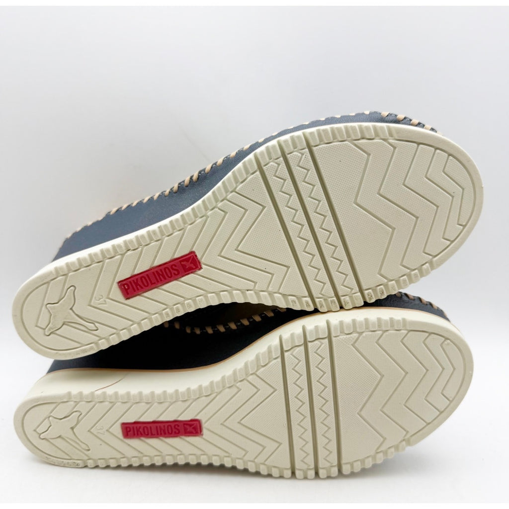 Pikolinos Womens Aguadulce Wedge Sandals EU 37 US 7 Blue Leather NWOB