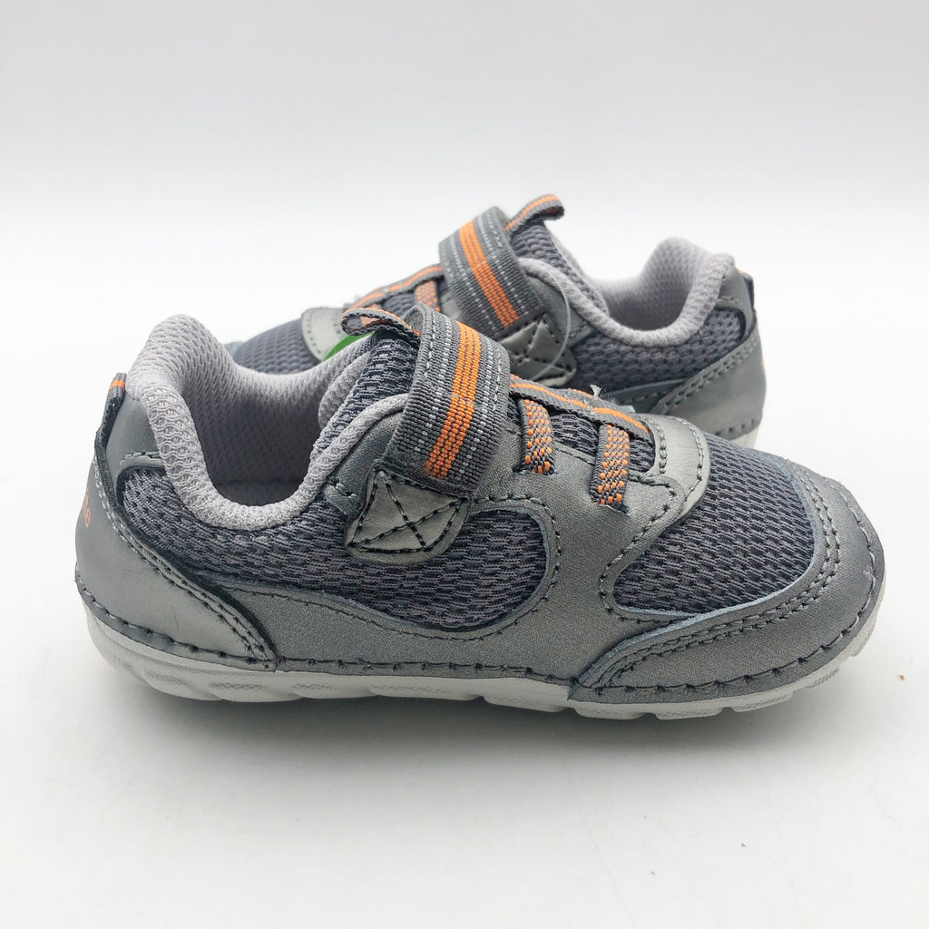 Stride Rite Baby Boys Sneaker SM Turbo Size 3 Wide Shoes Grey NIB