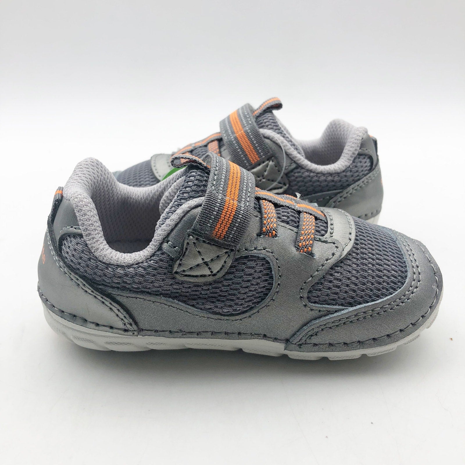 Stride Rite Baby Boys Sneaker SM Turbo Size 3 Wide Shoes Grey NIB