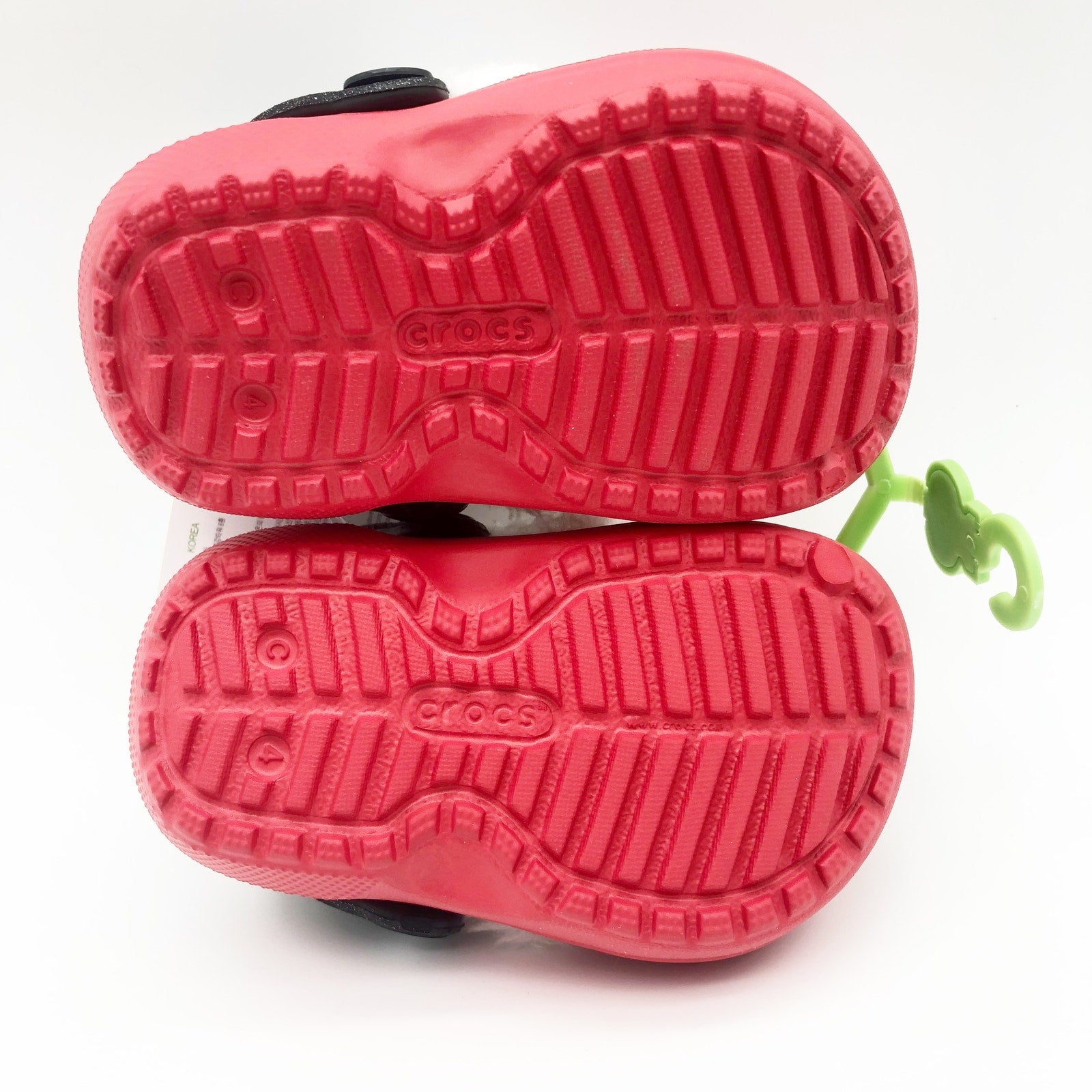 Crocs Santa Classic Clogs Baby/ Toddler C4 Festive Red White Black NWT