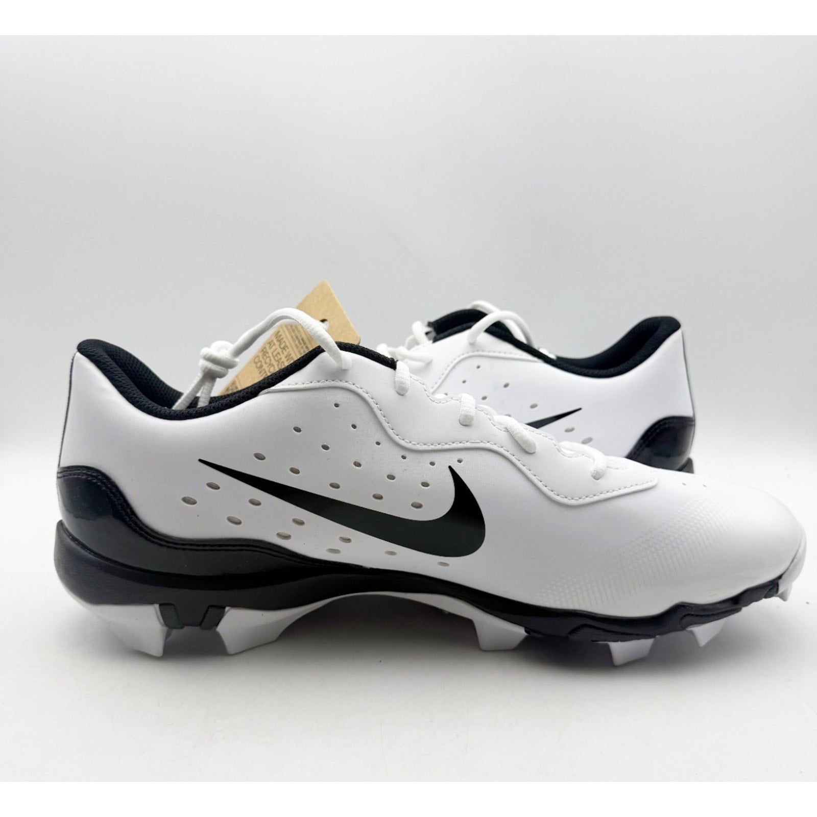 Nike Men Alpha Huarache 4 Keystone Baseball Cleats US 12 White Black DJ6524 NWOB
