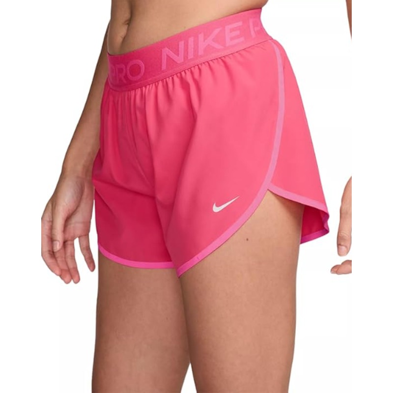 NIKE Women's Pro Tempo Mid-Rise Shorts XS Pinksicle Hot Punch Athletic NWT