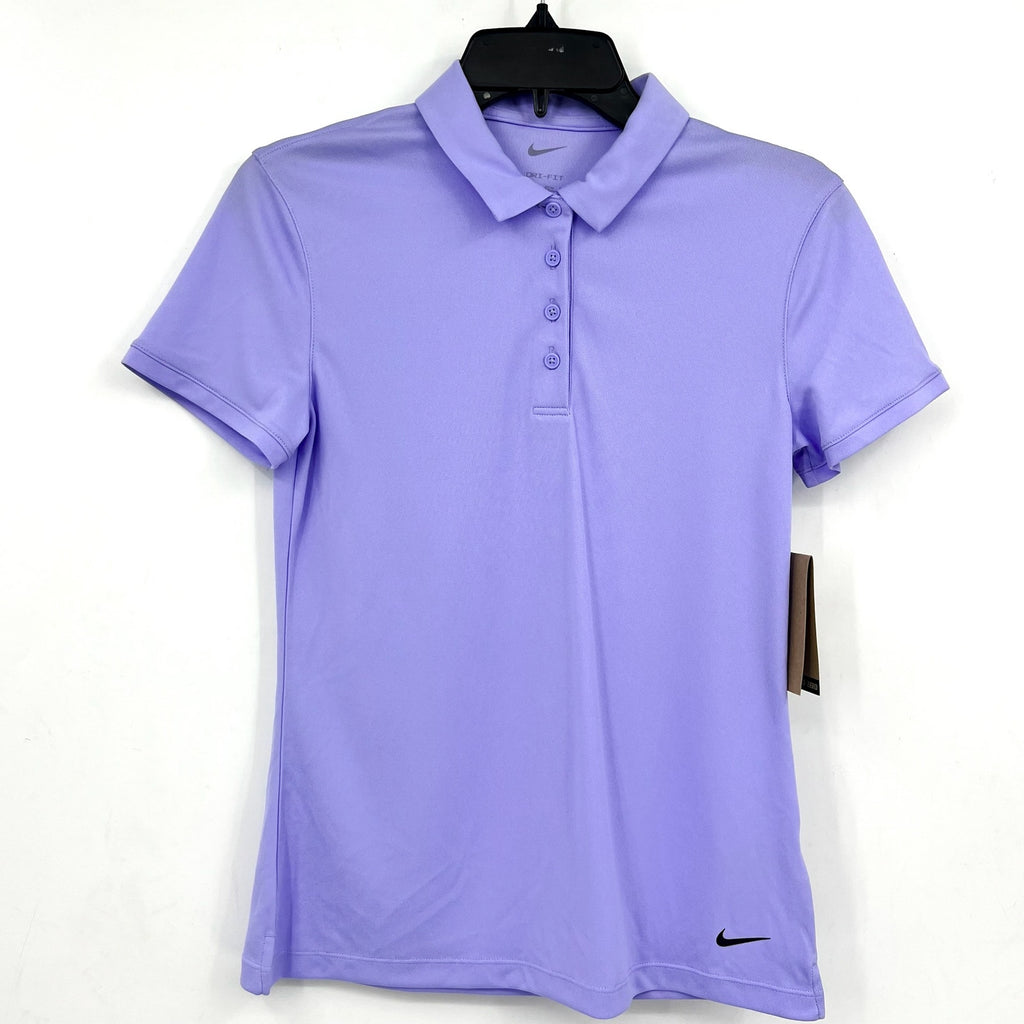 NIKE Women's Dri-FIT Victory Golf Polo Shirt XS Purple Pulse Short Sleeve NWT