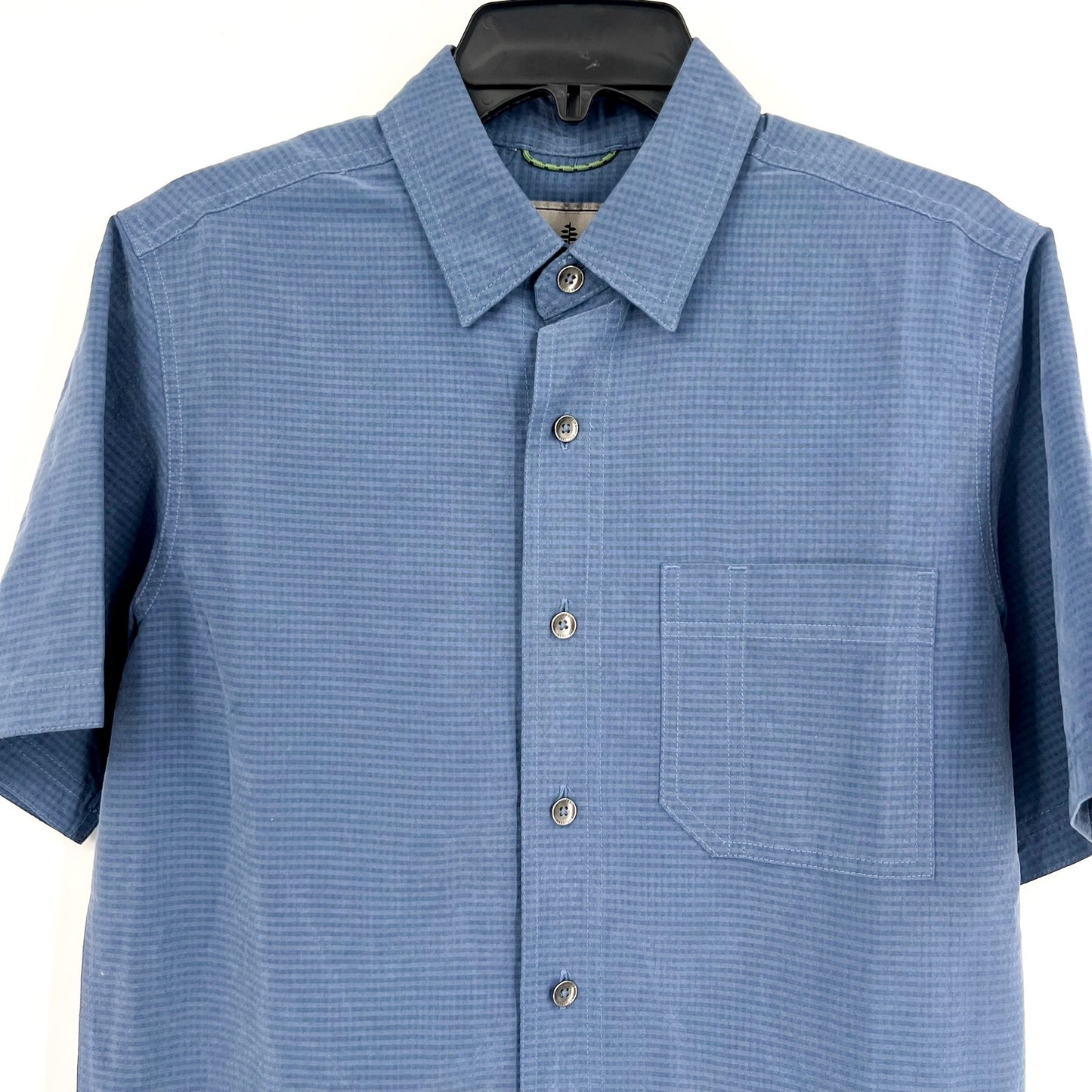 ROYAL ROBBINS Men's Desert Pucker Dry S/S Shirt Medium Collins Blue NWOT