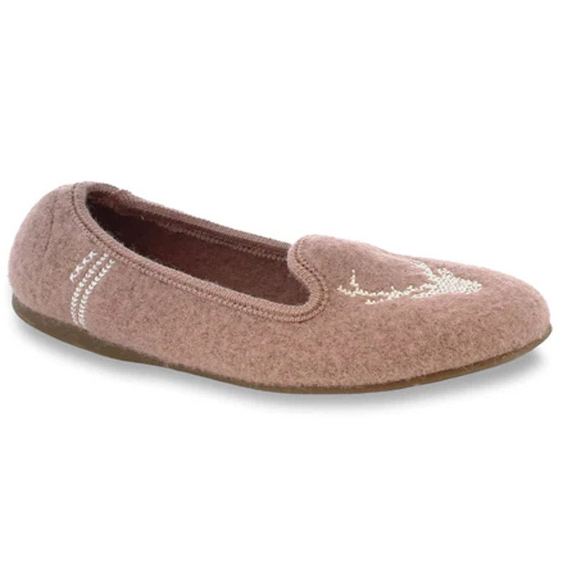 Living Kitzbuhel Womens Buck Slippers EU 36 US 5.5 Pink Wool NWOB