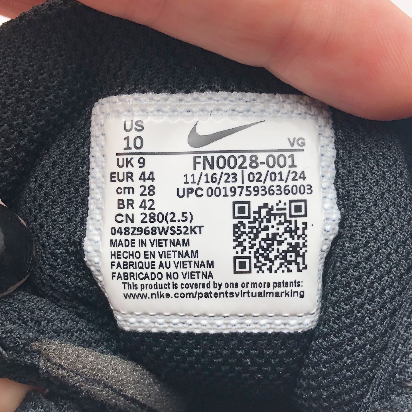 Nike Men's Alpha Menace 4 Shark Football Cleats Size 10 Black Grey White NWOB