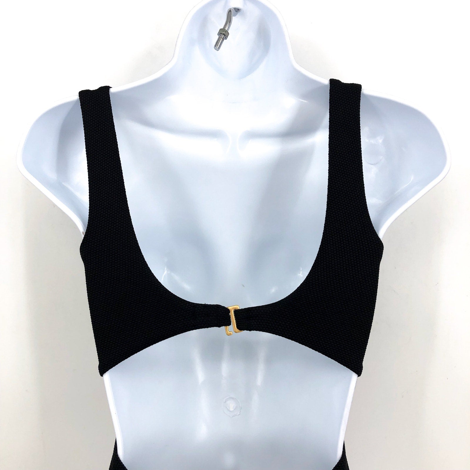 L*SPACE Women's Balboa Classic One Piece Swimsuit XS Black Tie Waist NWT