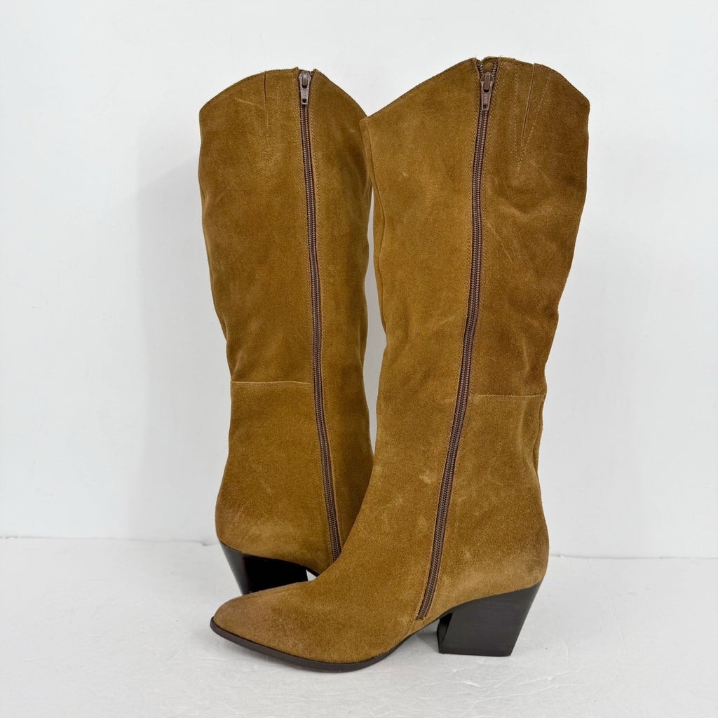 Seychelles Womens Begging You Knee High Boots US 7.5 M Brown Suede NWOB
