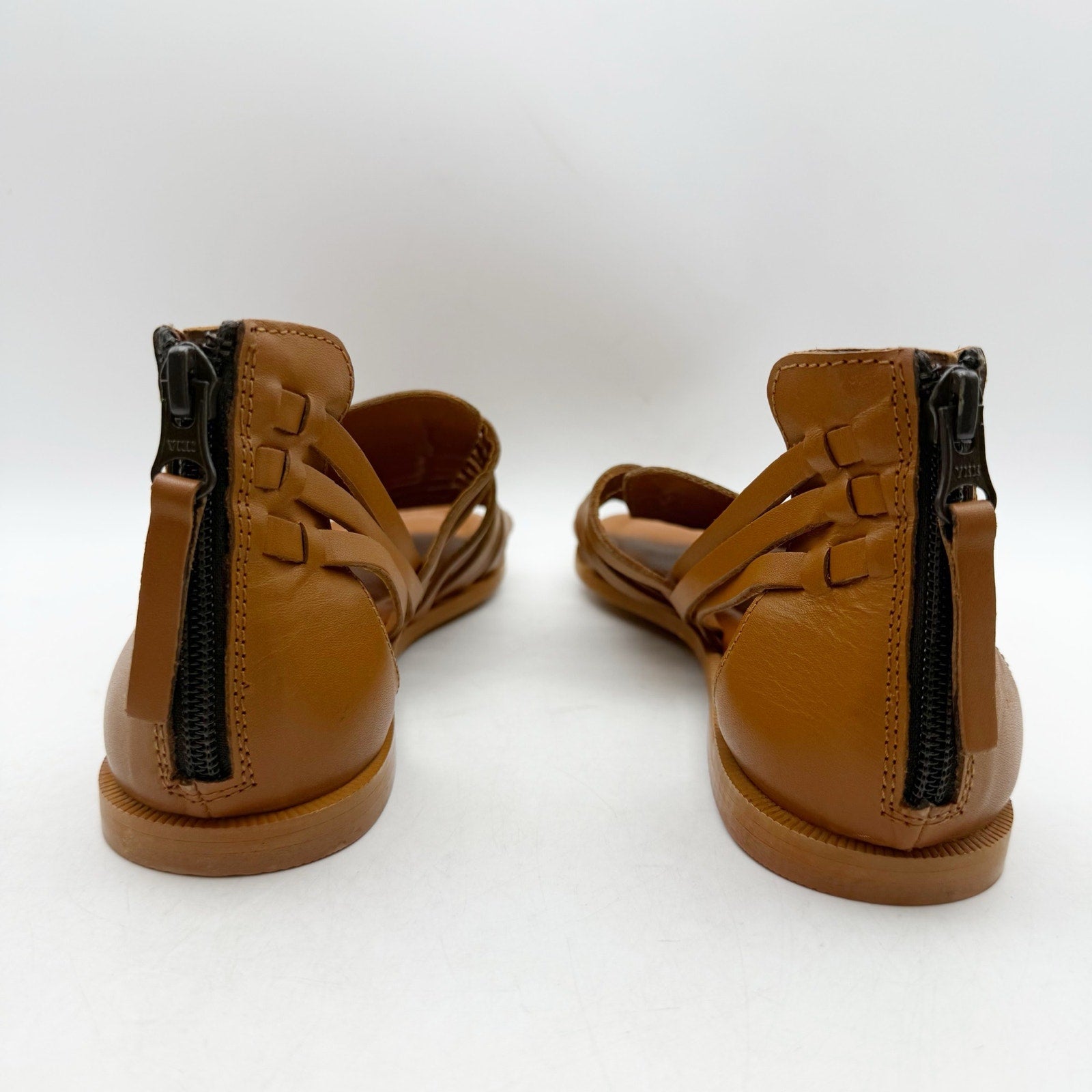 Vintage Foundry Co. Womens Keira Sandals US 8 EU 38.5 Camel Brown Leather NWOB