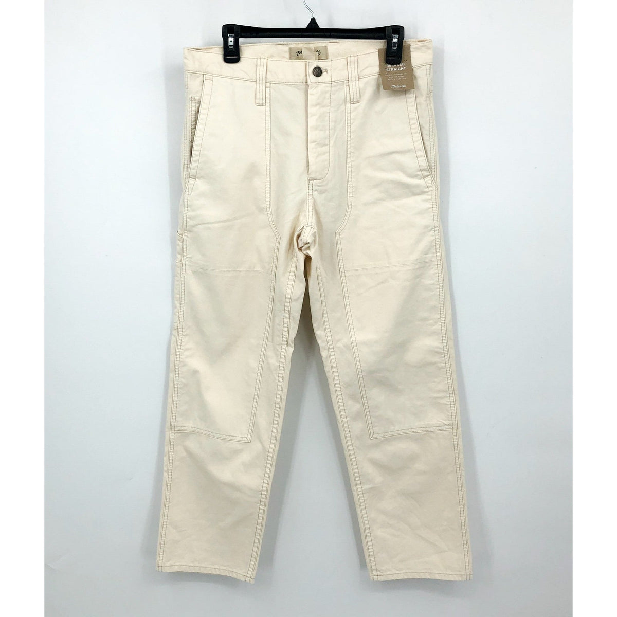MADEWELL Men's Relaxed Straight Workwear Pants 31x30 Vintage Canvas AH665 NWT