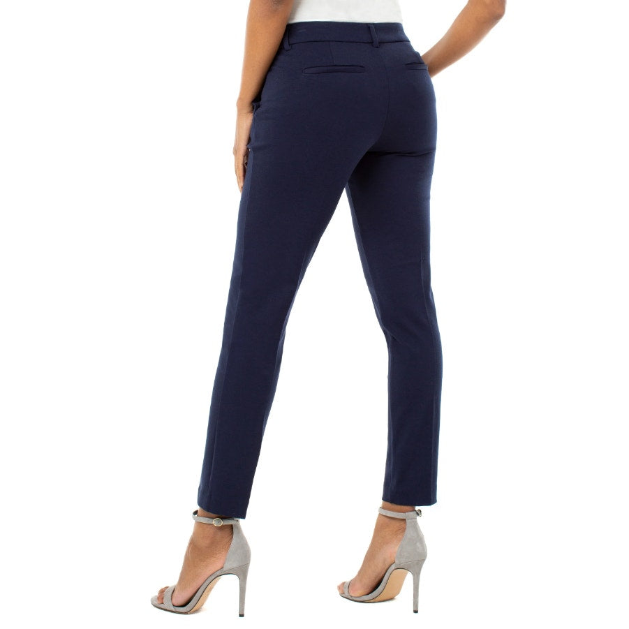 LIVERPOOL Womens Kelsey Knit Trousers Size 27 4 Petite Cadet Blue Ankle NWT