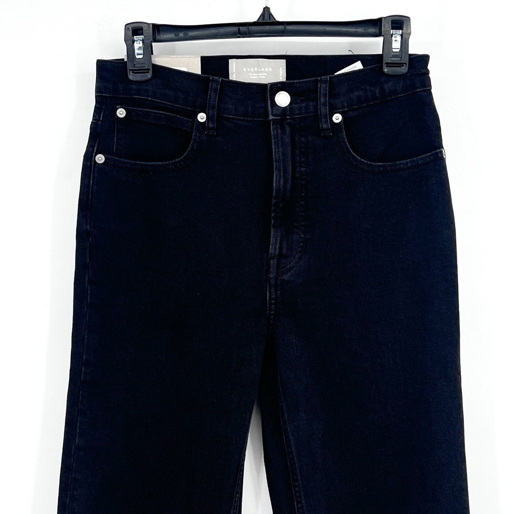 EVERLANE Women's The Way-High Slim Jeans 26x31 US 2 Black Low Stretch Denim NWT