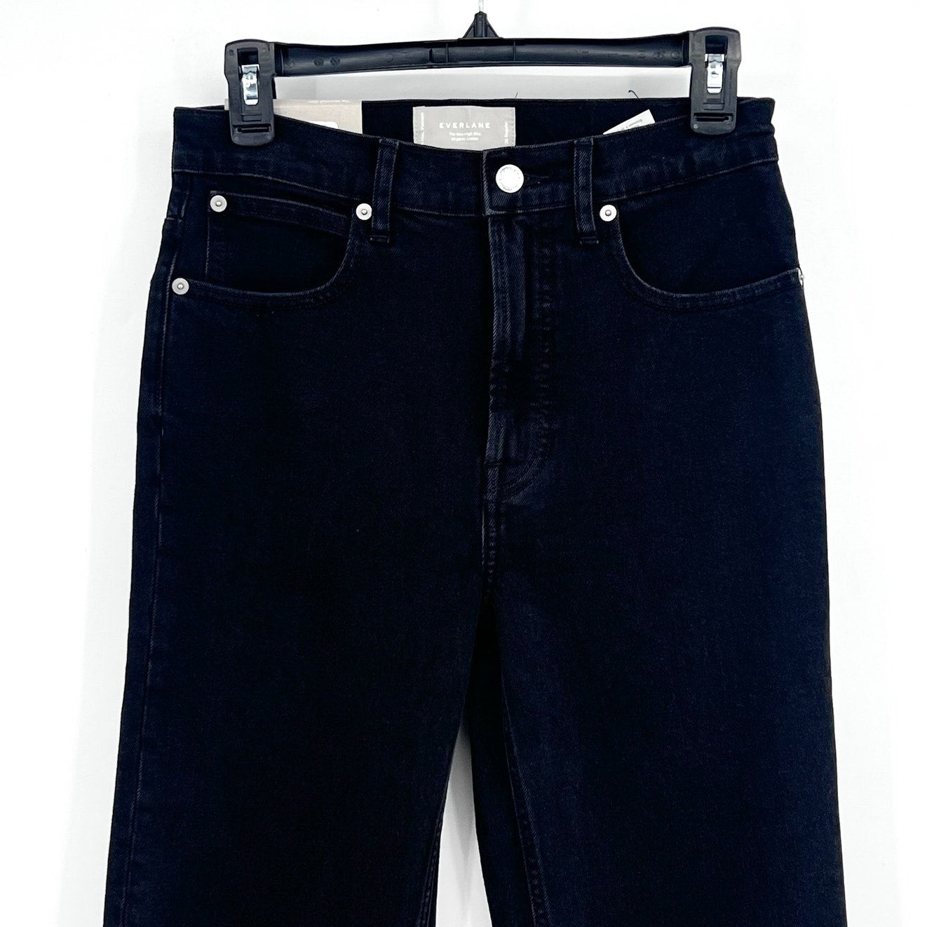EVERLANE Women's The Way-High Slim Jeans 26x31 US 2 Black Low Stretch Denim NWT