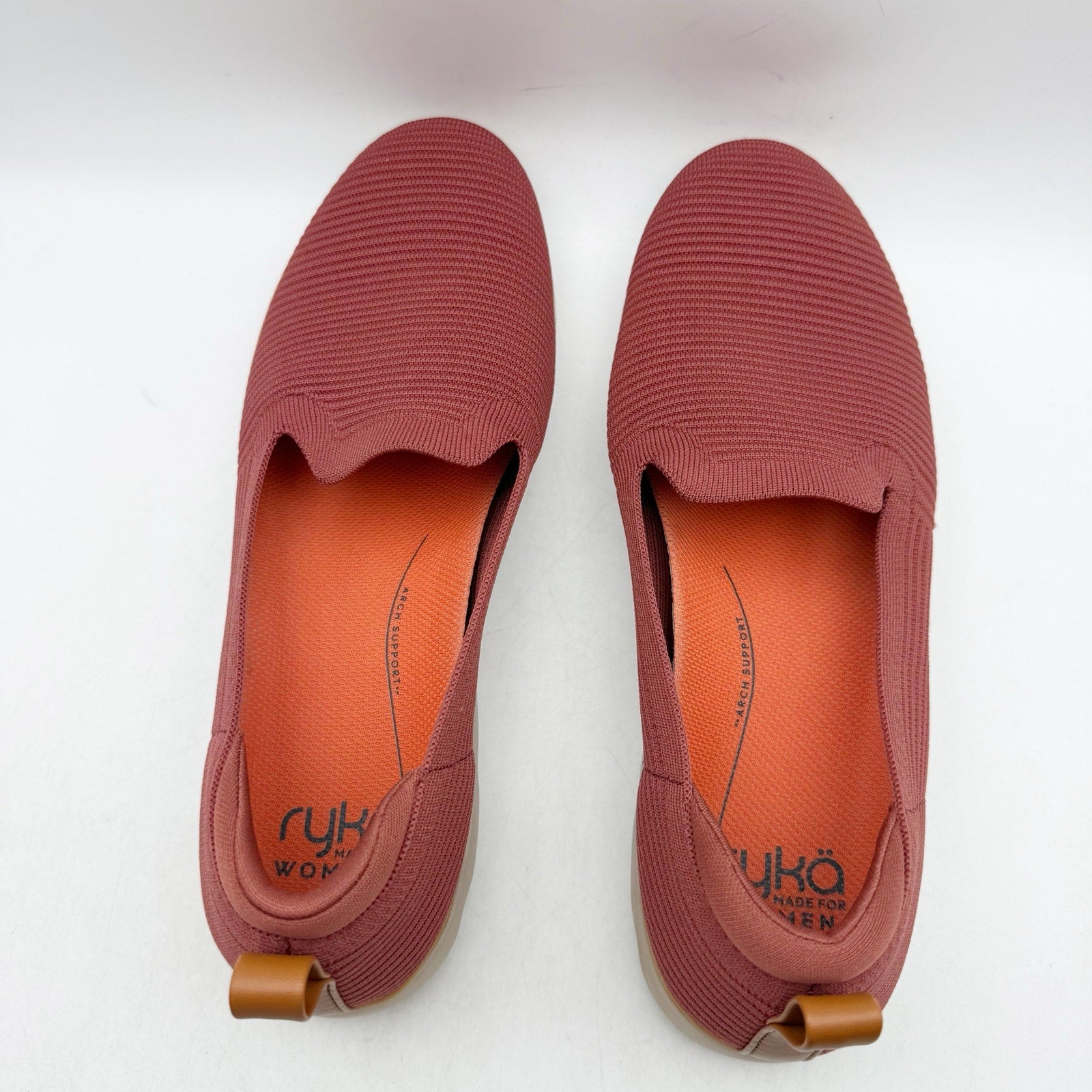 Ryka Womens Effortless Slip On Shoes US 12 M Red Knit Fabric NWOB