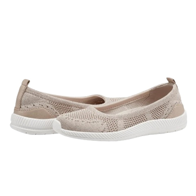 EASY SPIRIT Women's Glitz Walking Shoes Flats Size 6 Narrow Gold Slip Ons NWOB