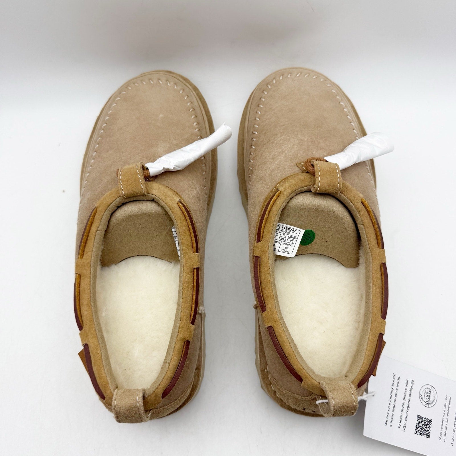 UGG Womens Ultra Mini Crafted Regenerate Bootie US 8 EU 39.5 Sand Tan Suede NWOB